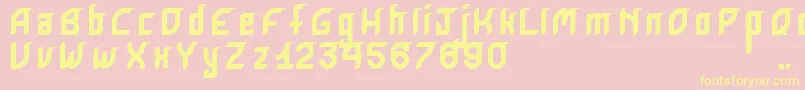 KrugovisBold Font – Yellow Fonts on Pink Background