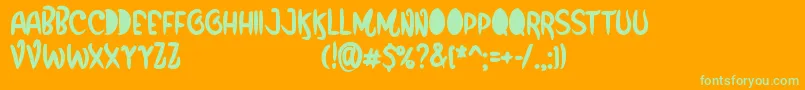 FunboxPersonalUseOnly Font – Green Fonts on Orange Background