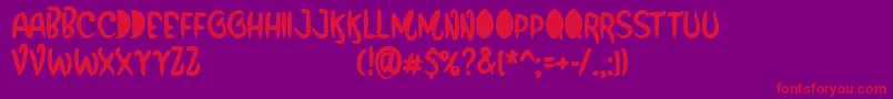 FunboxPersonalUseOnly Font – Red Fonts on Purple Background