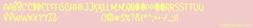 FunboxPersonalUseOnly Font – Yellow Fonts on Pink Background