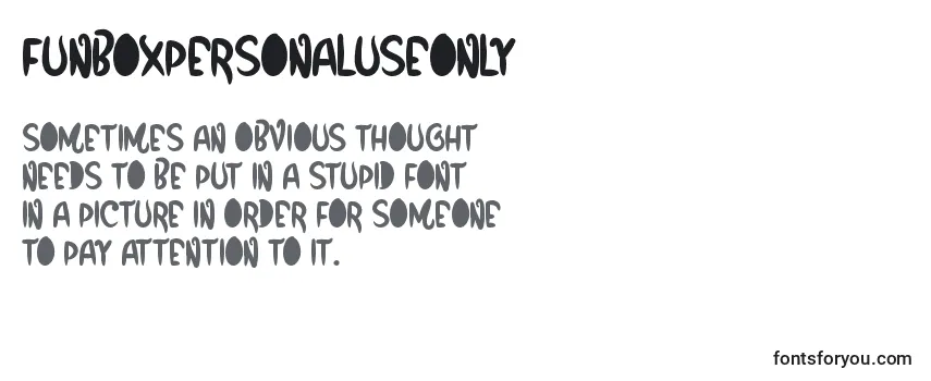 FunboxPersonalUseOnly (23230) Font