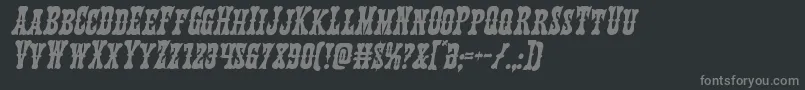 Texasrangerital Font – Gray Fonts on Black Background