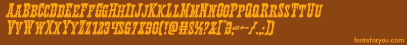 Texasrangerital Font – Orange Fonts on Brown Background