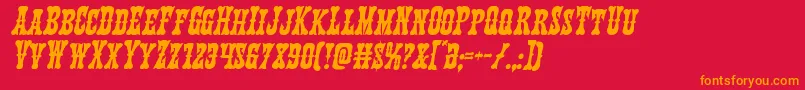 Texasrangerital Font – Orange Fonts on Red Background