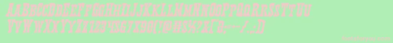 Texasrangerital Font – Pink Fonts on Green Background