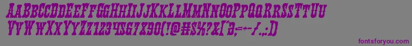 Texasrangerital Font – Purple Fonts on Gray Background