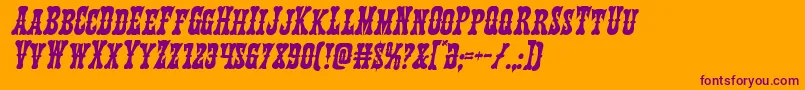 Texasrangerital Font – Purple Fonts on Orange Background