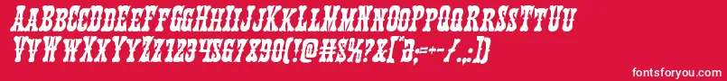 Texasrangerital Font – White Fonts on Red Background