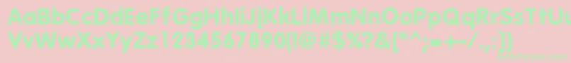VagabondBold-Schriftart – Grüne Schriften auf rosa Hintergrund