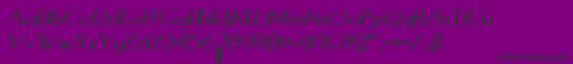 AquaductItalic Font – Black Fonts on Purple Background