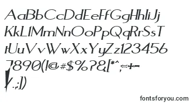  AquaductItalic font