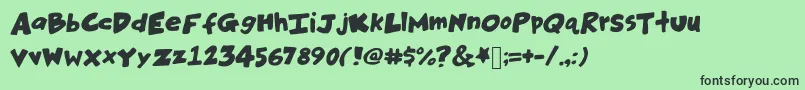 Hankinsteinbold Font – Black Fonts on Green Background