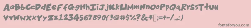 Hankinsteinbold Font – Gray Fonts on Pink Background