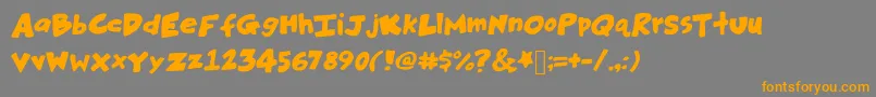 Hankinsteinbold Font – Orange Fonts on Gray Background