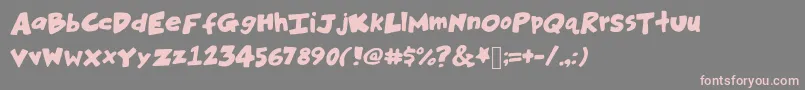 Hankinsteinbold Font – Pink Fonts on Gray Background