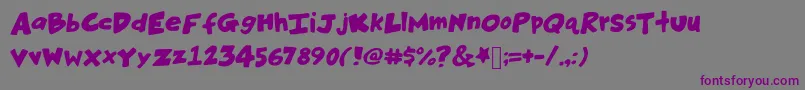 Hankinsteinbold Font – Purple Fonts on Gray Background