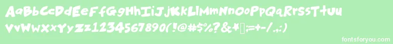 Hankinsteinbold Font – White Fonts on Green Background