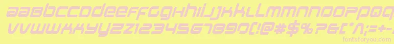 Stareagleboldital Font – Pink Fonts on Yellow Background