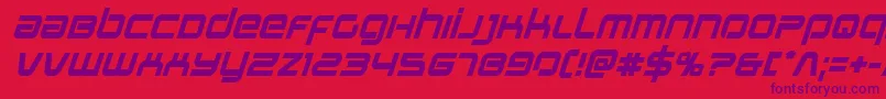 Stareagleboldital Font – Purple Fonts on Red Background