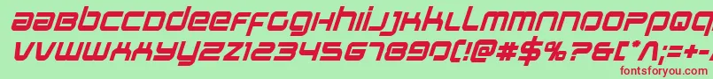 Stareagleboldital Font – Red Fonts on Green Background
