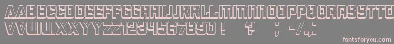 Bombardment3D Font – Pink Fonts on Gray Background