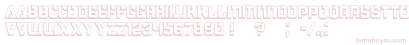 Bombardment3D Font – Pink Fonts on White Background