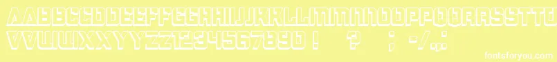 Bombardment3D Font – White Fonts on Yellow Background