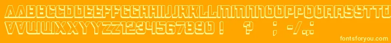 Bombardment3D Font – Yellow Fonts on Orange Background