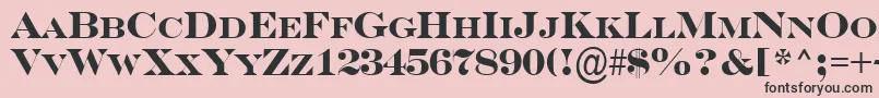 SerifercpsBold Font – Black Fonts on Pink Background