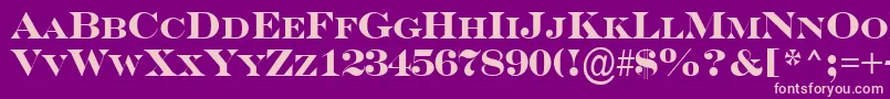 SerifercpsBold Font – Pink Fonts on Purple Background