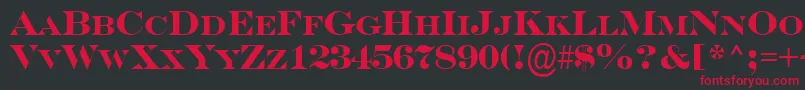 SerifercpsBold Font – Red Fonts on Black Background