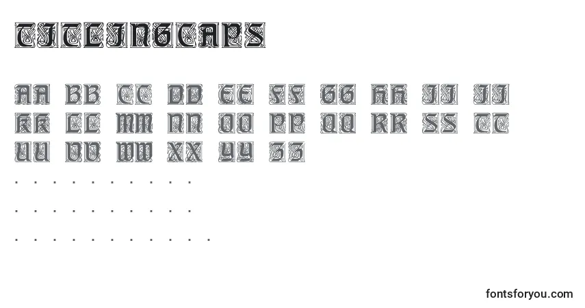 A fonte Titlingcaps – alfabeto, números, caracteres especiais