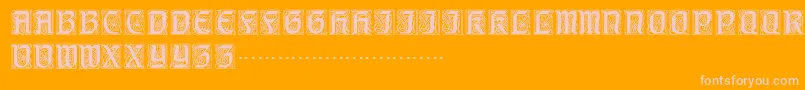 Titlingcaps Font – Pink Fonts on Orange Background