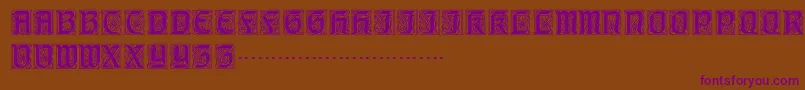 Titlingcaps Font – Purple Fonts on Brown Background