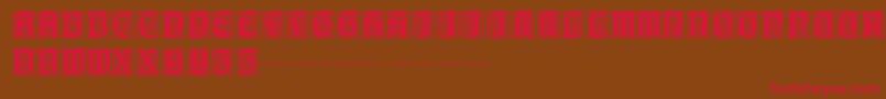 Titlingcaps Font – Red Fonts on Brown Background