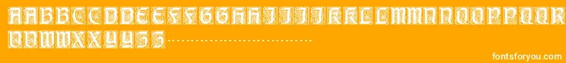 Titlingcaps Font – White Fonts on Orange Background