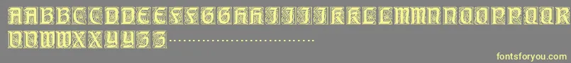 Titlingcaps Font – Yellow Fonts on Gray Background