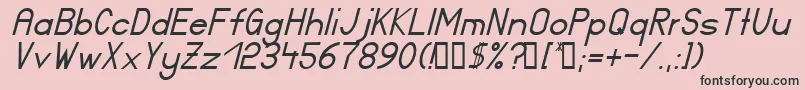 Ft17iItalic Font – Black Fonts on Pink Background