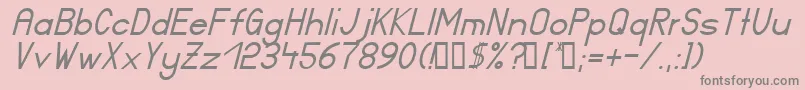 Ft17iItalic Font – Gray Fonts on Pink Background