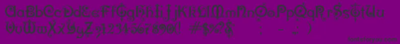 フォントKarnacOne – 紫の背景に黒い文字