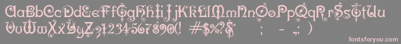 KarnacOne Font – Pink Fonts on Gray Background