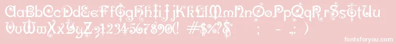 KarnacOne Font – White Fonts on Pink Background