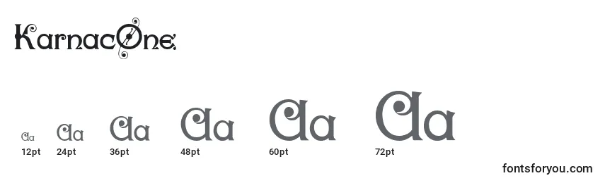 KarnacOne Font Sizes