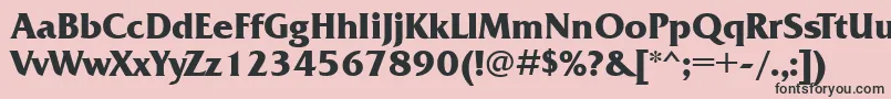 フォントFrq85C – ピンクの背景に黒い文字