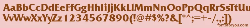 Frq85C Font – Brown Fonts on Pink Background