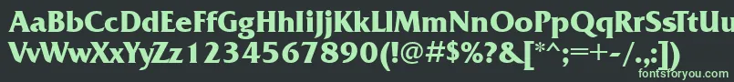 Frq85C Font – Green Fonts on Black Background