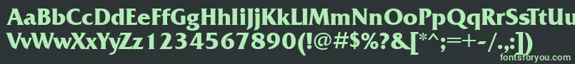 フォントFrq85C – 黒い背景に緑の文字