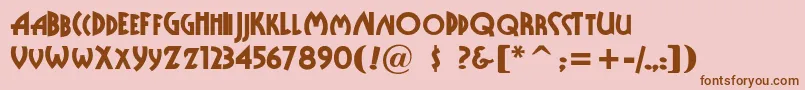 PublicEnemy-fontti – ruskeat fontit vaaleanpunaisella taustalla