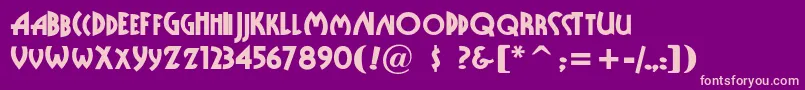 PublicEnemy-fontti – vaaleanpunaiset fontit violetilla taustalla