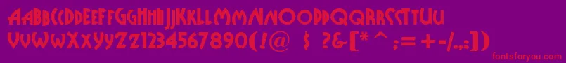 PublicEnemy Font – Red Fonts on Purple Background